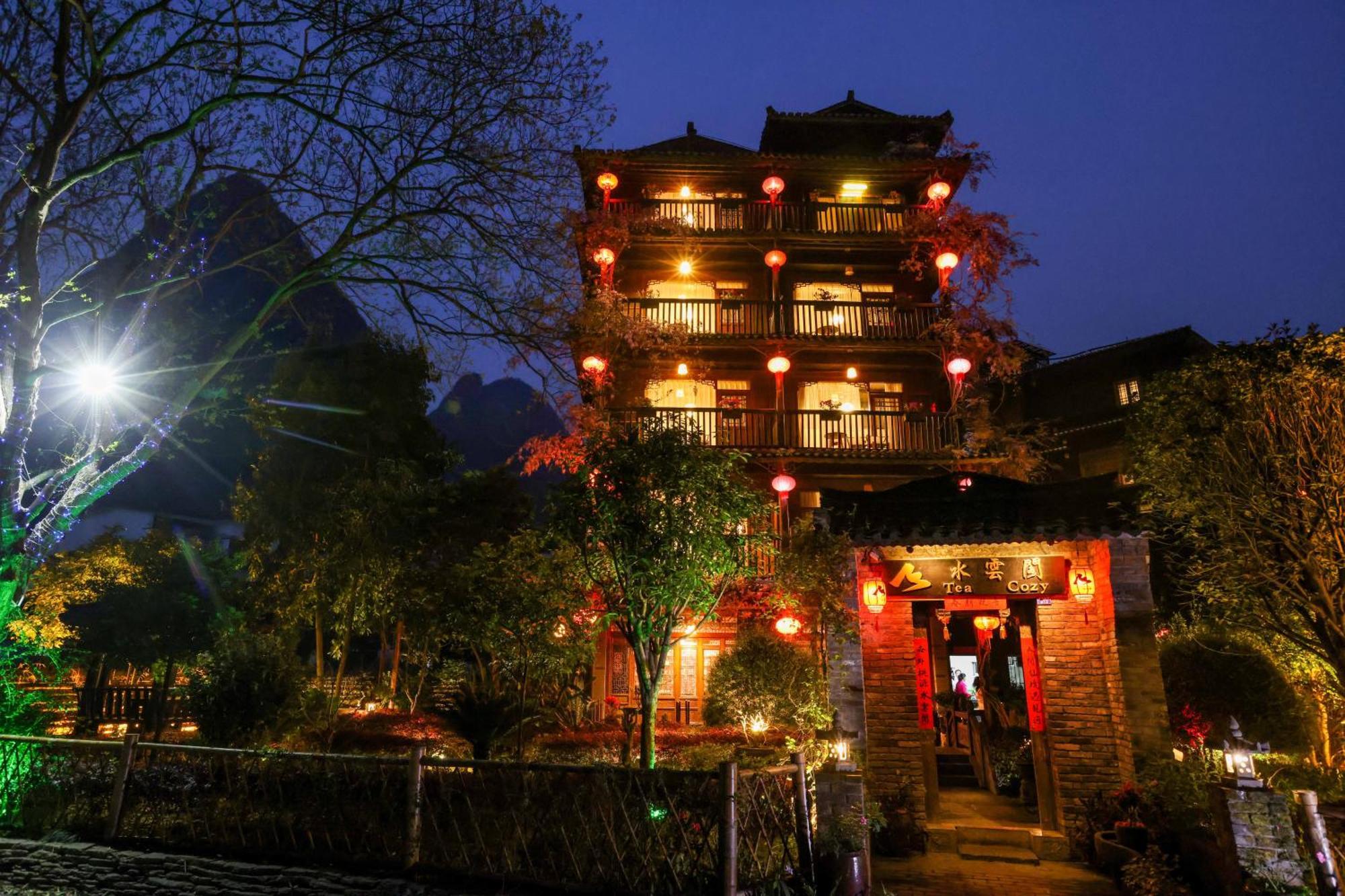 Yangshuo Tea Cozy--One Way Free Pick Up From Airport Or Ts 4 Nights Guest House Ngoại thất bức ảnh