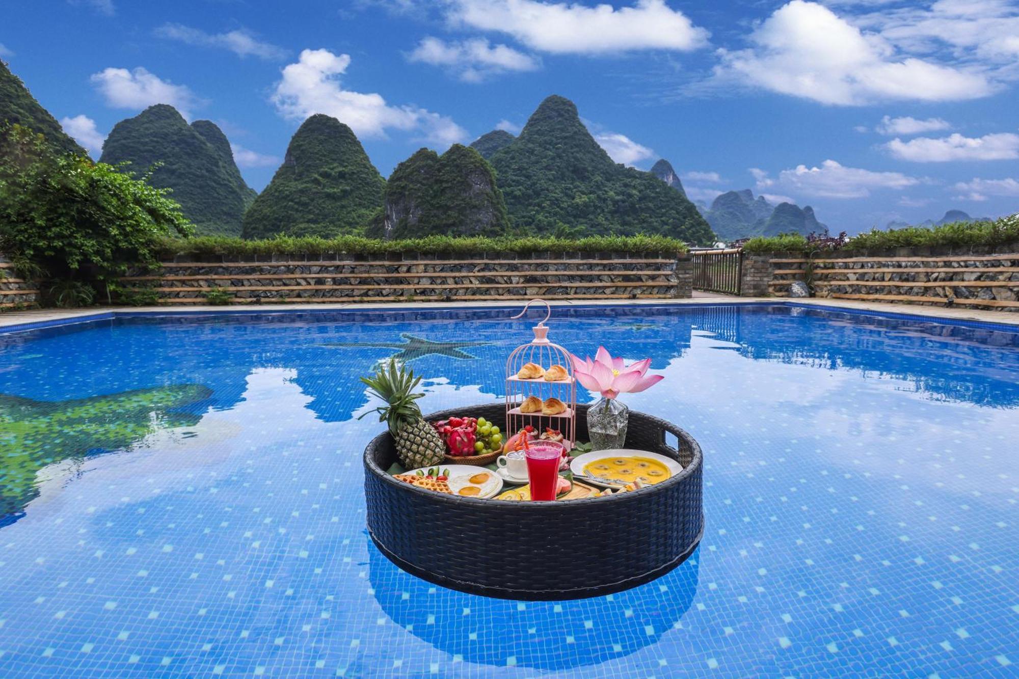Yangshuo Tea Cozy--One Way Free Pick Up From Airport Or Ts 4 Nights Guest House Ngoại thất bức ảnh