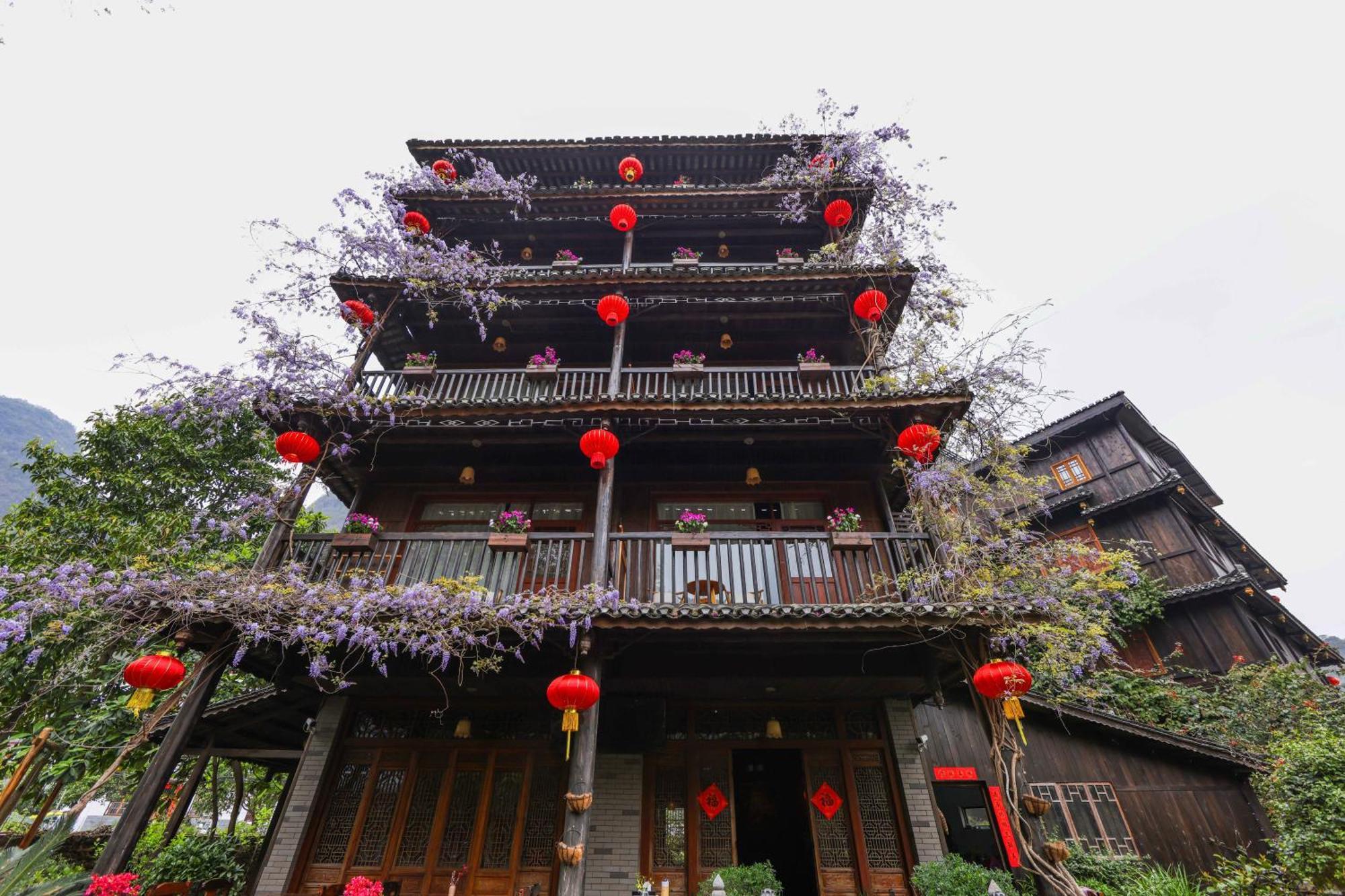 Yangshuo Tea Cozy--One Way Free Pick Up From Airport Or Ts 4 Nights Guest House Ngoại thất bức ảnh