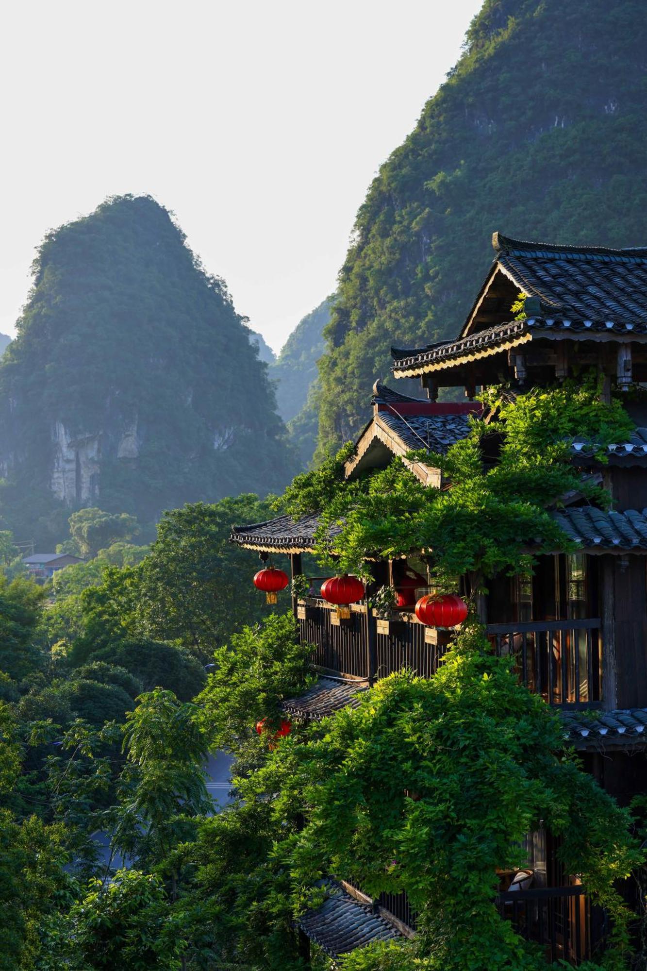 Yangshuo Tea Cozy--One Way Free Pick Up From Airport Or Ts 4 Nights Guest House Ngoại thất bức ảnh