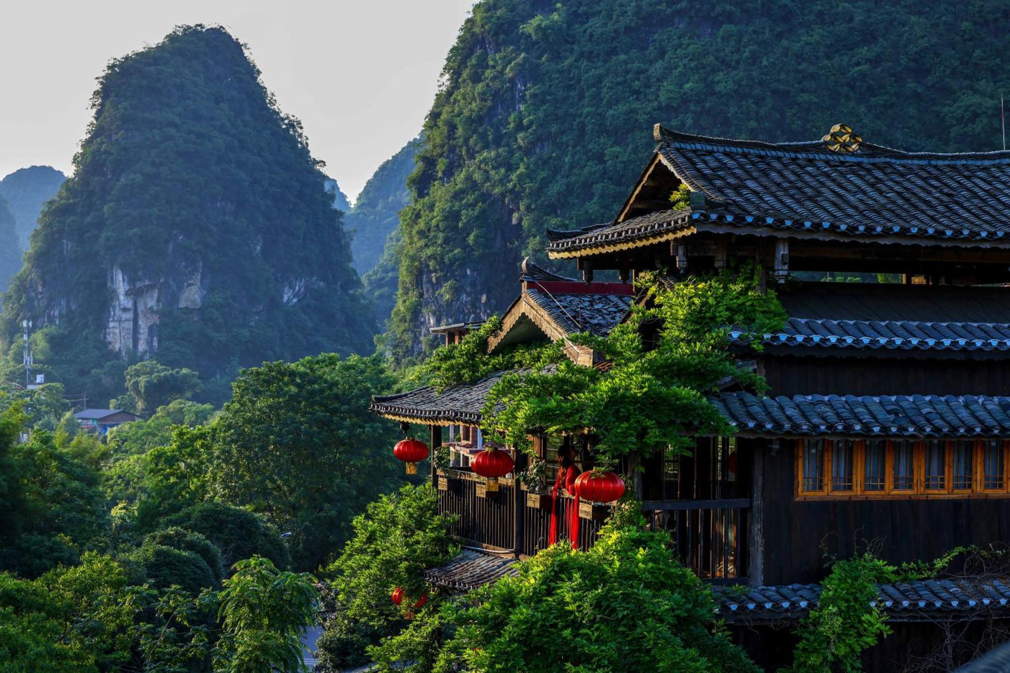 Yangshuo Tea Cozy--One Way Free Pick Up From Airport Or Ts 4 Nights Guest House Ngoại thất bức ảnh